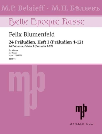 24 Pr�ludien op.17 Band 1 (Nr.1-12) f�r Klavier