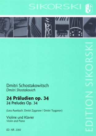 24 Pr�ludien op.34 f�r Violine und Klavier