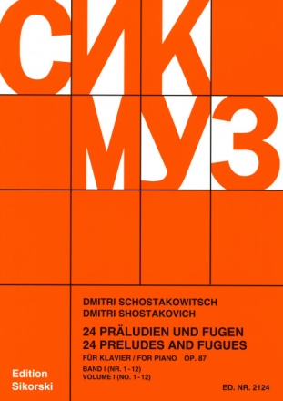 24 Pr�ludien und Fugen op.87 Band 1 (Nr.1-12) f�r Klavier