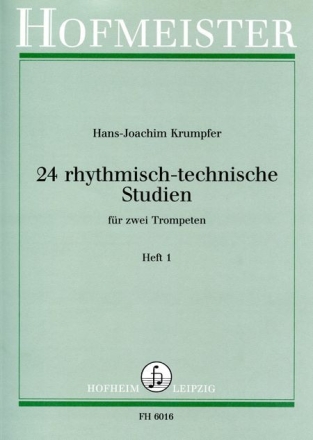 24 rhythmisch technische Studien Band 1 f�r 2 Trompeten