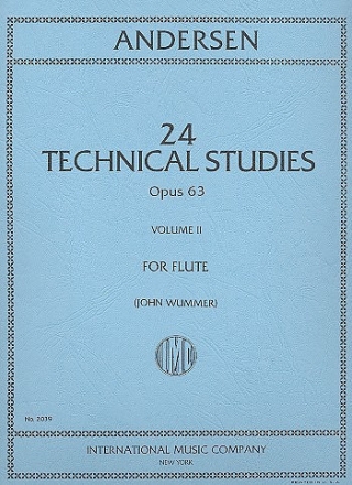 24 technical studies op.63 vol.2 for flute WUMMER, JOHN, ED