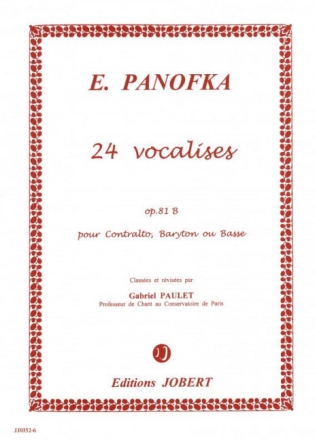 24 vocalises vol.2 op.81b pour contralto, baryton ou basse et piano