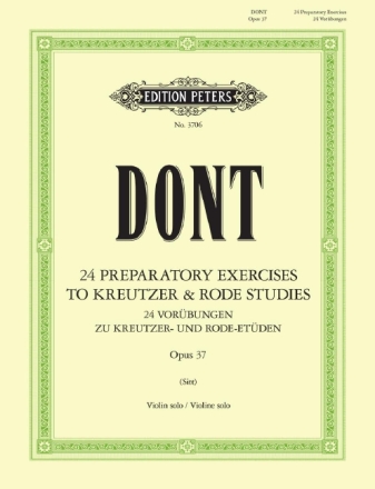 24 Vor�bungen zu Kreutzer und Rode op.37 f�r Violine