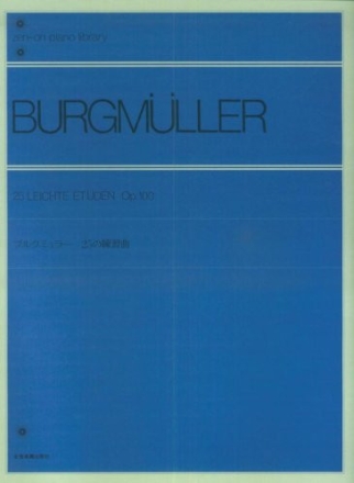 25 leichte Et�den op.100 f�r Klavier (Text japanisch)