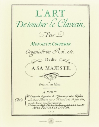 L'Art de toucher le clavecin  facsimile