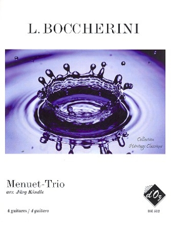 Menuet Trio pour 4 guitares partition et parties