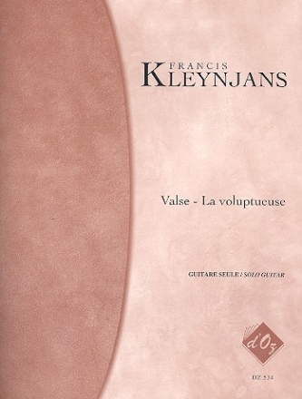 Valse La voluptueuse pour guitare
