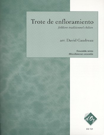 Trote de enfloramiento: pour voix, 2 flutes, 2 guitares, tambourin et contrebasse partition et parties