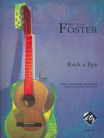 Rock a Bye for voice and guitar orchestra score and parts