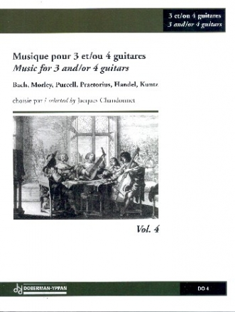 Musique pour 3 et 4 guitares 4 Morley Purcell Hndel Partitur