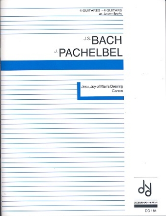 Jesu bleibet meine Freude  und Kanon (Pachelbel) fr 4 Gitarren Partitur und Stimmen