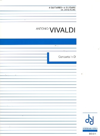 Concerto D-Dur RV93 fr 4 Gitarren Partitur und Stimmen