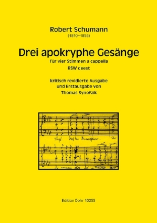 3 apokryphe Ges�nge f�r 4 Stimmen a cappella Partitur