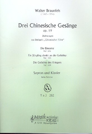 3 chinesische Ges�nge op.19 f�r hohe Singstimme und Klavier