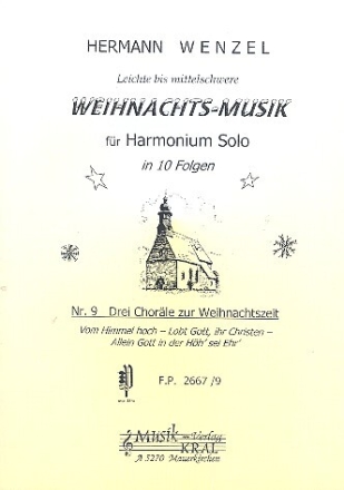 3 Chor�le zur Weihnachtszeit f�r Harmonium