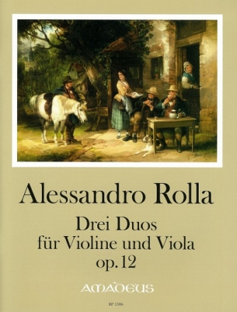 3 Duos op.12 f�r Violine und Viola Partitur und Stimmen