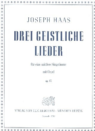 3 geistliche Lieder op.13 f�r Gesang (mittel) und Orgel Partitur