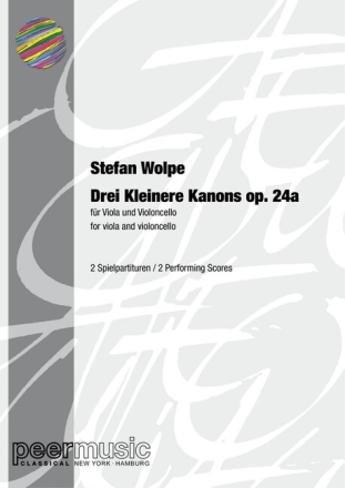 3 kleinere Kanons op.24a f�r Viola und Violoncello 2 Spielpartituren