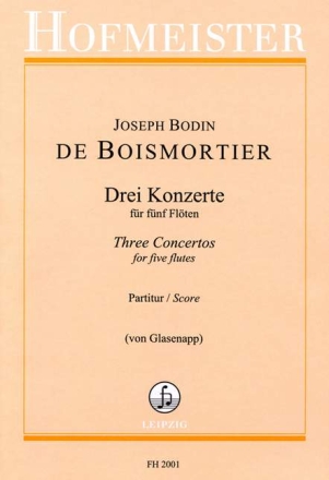 3 Konzerte f�r 5 Fl�ten Partitur
