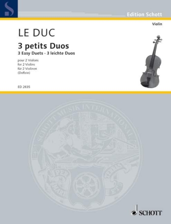3 leichte Duos f�r 2 Violinen Spielpartitur