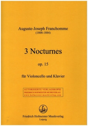 3 Nocturnes op.15 f�r Violoncello und Klavier