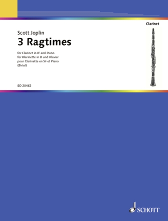 3 Ragtimes f�r Klarinette (in B) und Klavier