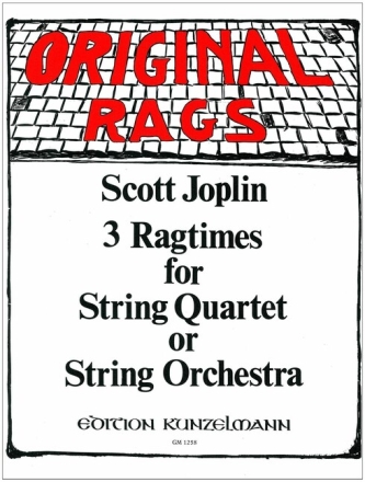 3 Ragtimes f�r Streichquartett Partitur und Stimmen