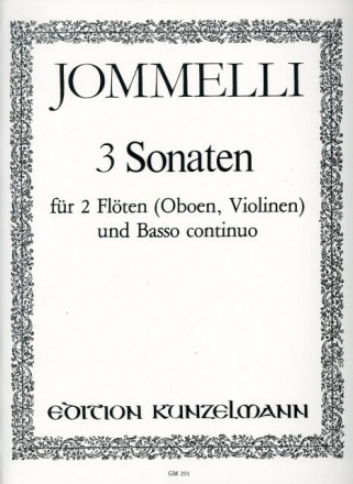 3 Sonaten f�r 2 Fl�ten (Oboen, Violinen) und Bc Stimmen