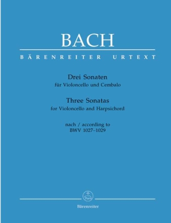 3 Sonaten nach BWV1027-1029 f�r Violoncello und Cembalo