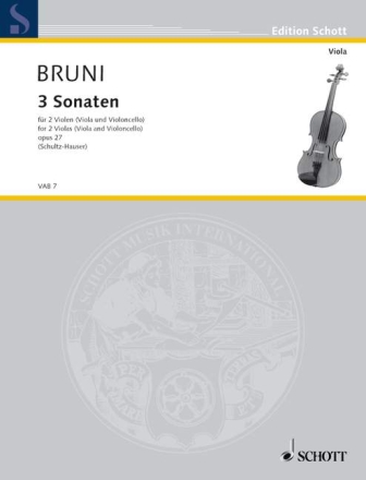 3 Sonaten op. 27 f�r 2 Violen (Viola und Violoncello) Spielpartitur