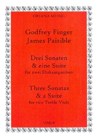 3 Sonaten und eine Suite f�r 2 Diskantgamben 2 Spielpartituren