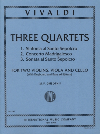 3 string quartets F.XI:7, XI:10 and XVI:2 for 2 violins, viola and violoncello parts
