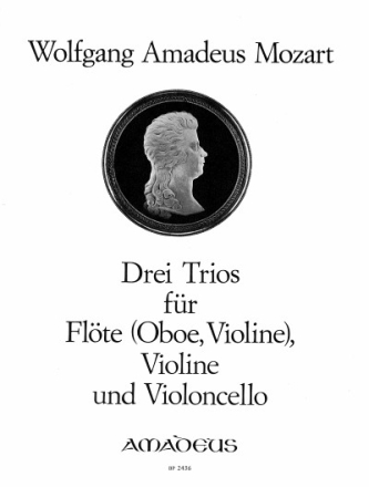 3 Trios f�r Fl�te (Oboe, Violine), Violine und Violoncello   3 Stimmen