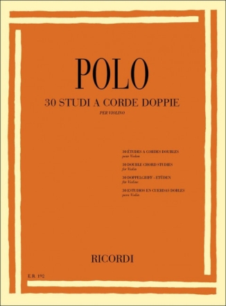 30 Doppelgriff-Et�den f�r Violine (1.-3. Lage) 30 studi a corde doppie