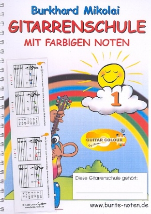 Gitarrenschule mit farbigen Noten Band 1