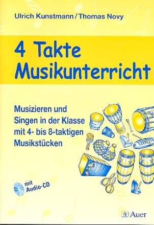 Vier Takte Musikunterricht Musizieren und Singen in der Klasse mit 4-8 taktigen Musikstcken