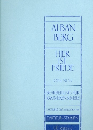 Hier ist Friede op.4,5 fr Klavier, Harmonium, Violine und Violoncello Faksimile mit Stimmen