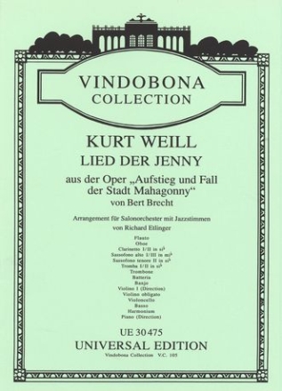 Lied der Jenny aus Aufstieg und Fall der Stadt Mahagonny fr Salonorchester mit Jazzstimmen