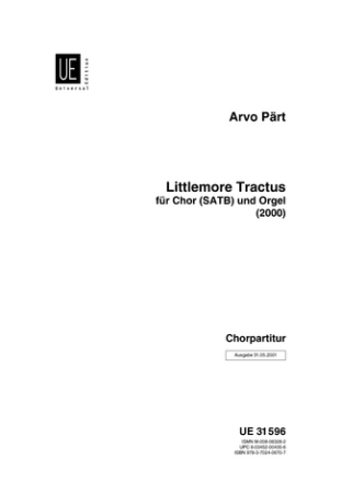 LITTLEMORE TRACTUS FUER GEM CHOR UND ORGEL,  SINGPARTITUR (MIT ORGEL)