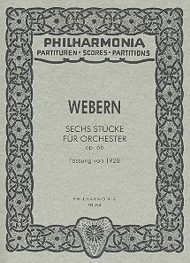 6 Stcke op.6b in der Fassung von 1928 fr Orchester,  Studienpartitur