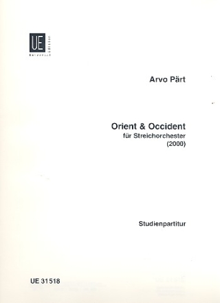 Orient and Occident fr Streichorchester Studienpartitur