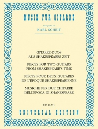 Gitarre-Duos aus Shakespeares Zeit  Spielpartitur