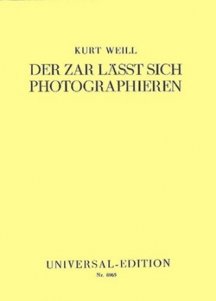 Der Zar lsst sich fotografieren op.21 Libretto