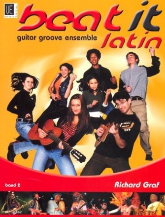 Beat it Latin Band 2 guitar groove ensemble score and parts