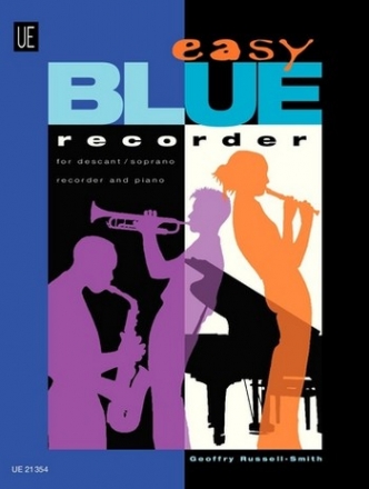 Easy blue recorder for descant recorder and piano