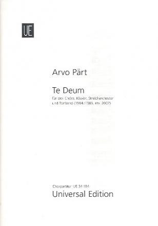 Te Deum fr 3 gem Chre, prpariertes Klavier, Streichorchester und Tonband Chorpartitur