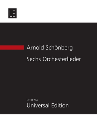6 Orchesterlieder op.8 fr Gesang und Orchester Studienpartitur