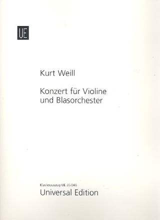 Konzert op.12 fr Violine und Blasorchester fr Violine und Klavier