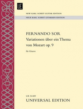 Variationen ber ein Thema von Mozart op.9 fr Gitarre Neuausgabe 2012