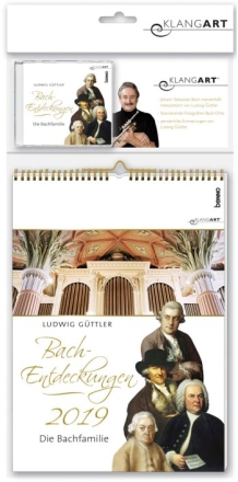 Kalender Bach Entdeckungen 2019 (+CD) Monatskalender 30 x 42 cm